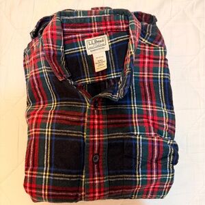 L.L. Bean Flannel Shirt - Red, Blue, and Green